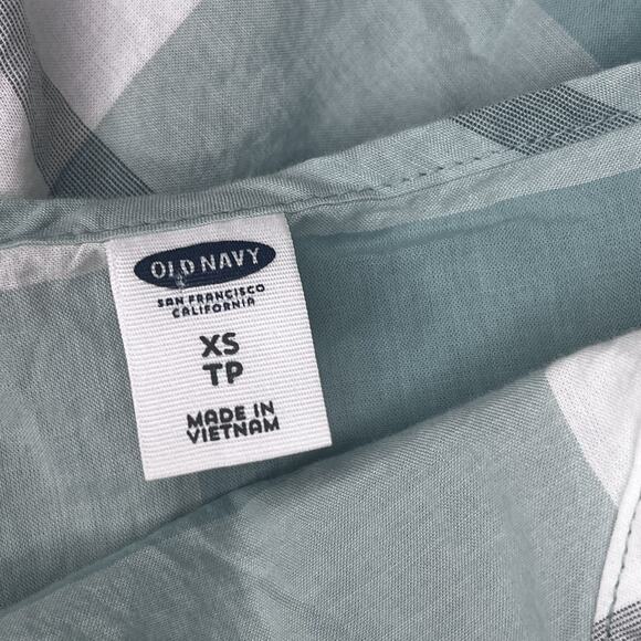 Old‎ Navy Y2K Tank Top Womens XS Plaid Sleeveless Summer Blouse Babydoll Cottage - Picture 3 of 7